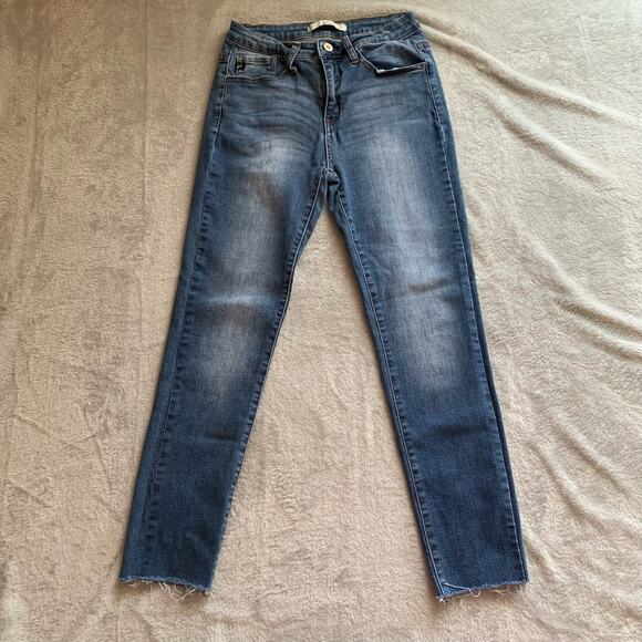 KanCan Mid-Rise Skinny Jeans Medium Wash Denim Style #KC11214D Women's Size 28 - Picture 2 of 14